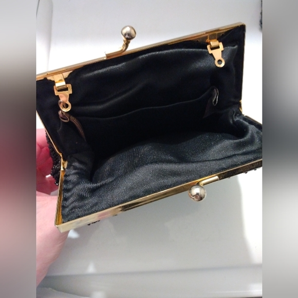 Beaded Black Petite Evening Clutch - Picture 3 of 5